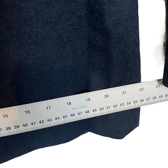 Wool Blazer Jacket Size 10 Vintage Sag Harbor Women's Classic Navy One Button - Picture 8 of 10